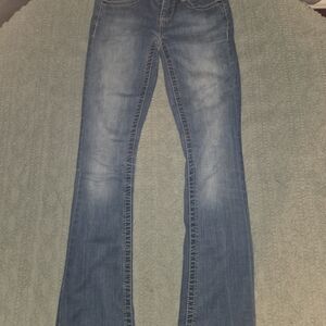 Mudd Women's Wide Leg Jeans in Deep Blue